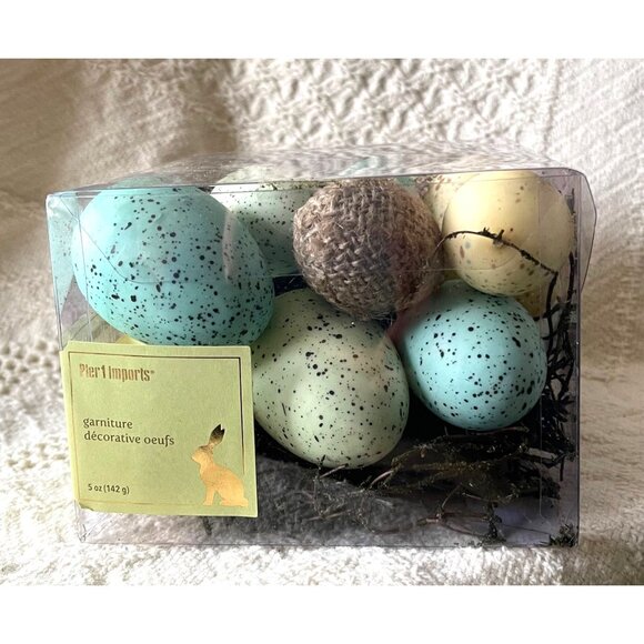 Pier 1 Decorative Easter/Spring Egg/birdnest Filler NIP Yellow/Blue/Green/Pastel - Picture 3 of 4
